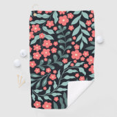 Serviette De Golf Fleurs en fleurs de style rétro rose dans le style (En situation)