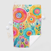 Serviette De Golf Fleurs Fantaisistes (En situation)