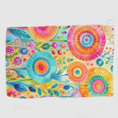 Serviette De Golf Fleurs Fantaisistes (Horizontal)
