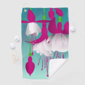 Serviette De Golf Fleurs Fuchsia (En situation)