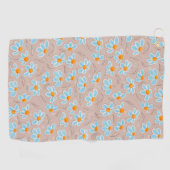 Serviette De Golf Fleurs Heureuses (Horizontal)