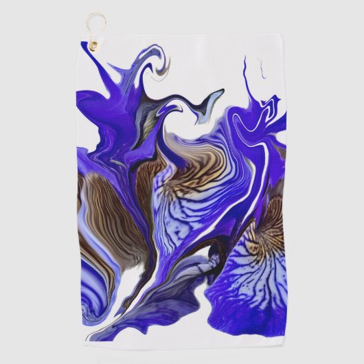 Serviette De Golf Fleurs Iris Violets (Devant)