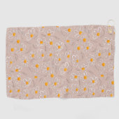 Serviette De Golf Fleurs Joyeuses Doodles (Horizontal)