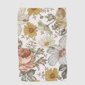 Serviette De Golf Fleurs magnifiques (Devant)