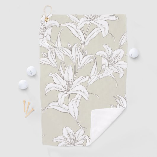 Serviette De Golf Fleurs Motif 9 (En situation)