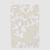 Serviette De Golf Fleurs Motif 9 (Devant)