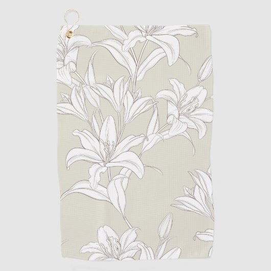 Serviette De Golf Fleurs Motif 9 (Devant)
