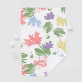 Serviette De Golf Fleurs pastel dansantes (En situation)
