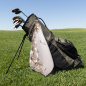 Serviette de golf Fleurs roses et blanches douces (Vert)