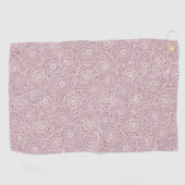 Serviette De Golf Fleurs roses monochromes Dusty (Horizontal)