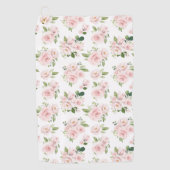 Serviette De Golf Fleurs roses, Roses roses, Fleurs Aquarelles (Devant)