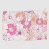 Serviette De Golf Fleurs sans couture (Horizontal)