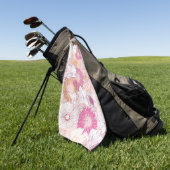 Serviette De Golf Fleurs sans couture (Vert)