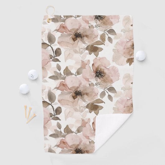 Serviette De Golf Fleurs sud-ouest rose marron  (En situation)