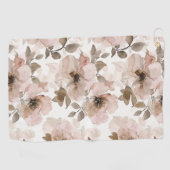 Serviette De Golf Fleurs sud-ouest rose marron  (Horizontal)