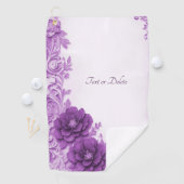 Serviette De Golf Fleurs violettes Flourish Golf Serviette (En situation)