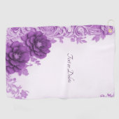 Serviette De Golf Fleurs violettes Flourish Golf Serviette (Horizontal)