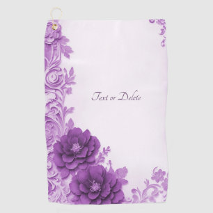 Serviette De Golf Fleurs violettes Flourish Golf Serviette