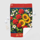 Serviette de golf Floral Bloom (En situation)