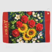 Serviette de golf Floral Bloom (Horizontal)