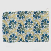 Serviette De Golf Floral Blue Flowers Lily Valley Répétition (Horizontal)