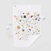 Serviette De Golf Floral & Butterfly, Whimsical Garden-Inspired (En situation)