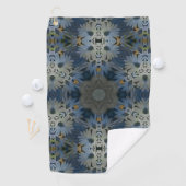 Serviette De Golf Floral de marguerite bleu antique (En situation)