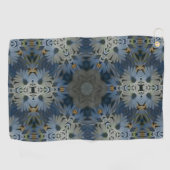 Serviette De Golf Floral de marguerite bleu antique (Horizontal)