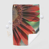Serviette De Golf Floral de tournesol orange (En situation)