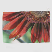 Serviette De Golf Floral de tournesol orange (Horizontal)