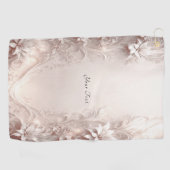 Serviette de golf Floral d'ivoire blanc (Horizontal)