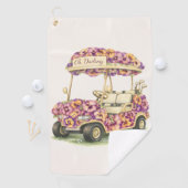 Serviette De Golf Floral Golf Cart Towel Gift (En situation)
