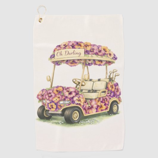 Serviette De Golf Floral Golf Cart Towel Gift (Devant)