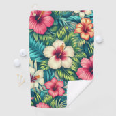 Serviette De Golf Floral hawaïen/tropical (En situation)