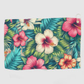 Serviette De Golf Floral hawaïen/tropical (Horizontal)