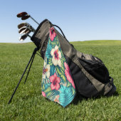 Serviette De Golf Floral hawaïen/tropical (Vert)