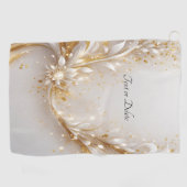 Serviette de golf Floral Or Blanc (Horizontal)