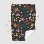 Serviette De Golf Floral rose (En situation)