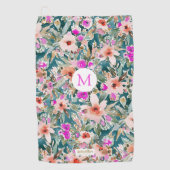 Serviette De Golf Floral tropical luxuriant de VACANCES DÉLÉGUÉES (Devant)