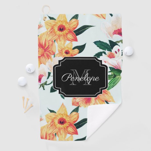 Serviette De Golf Floral vintage (En situation)
