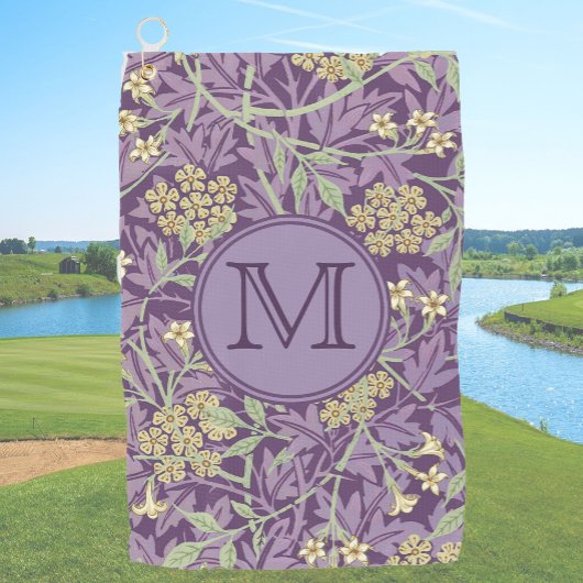 Serviette De Golf Floral violet William Morris premières sur mesure