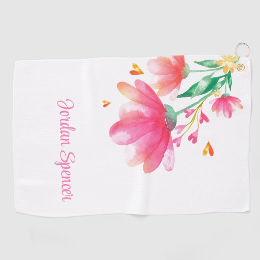 Serviette de golf florale (Horizontal)