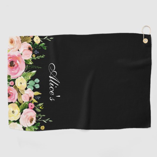 Serviette de golf florale (Horizontal)
