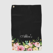 Serviette de golf florale (Devant)