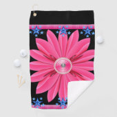 Serviette de golf florale (En situation)