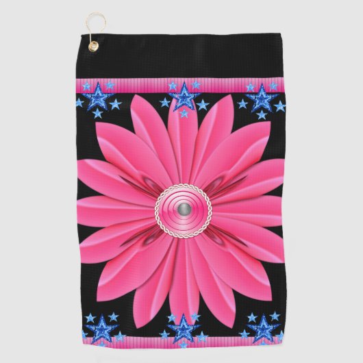 Serviette de golf florale (Devant)