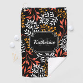 Serviette De Golf Flore rétro (En situation)