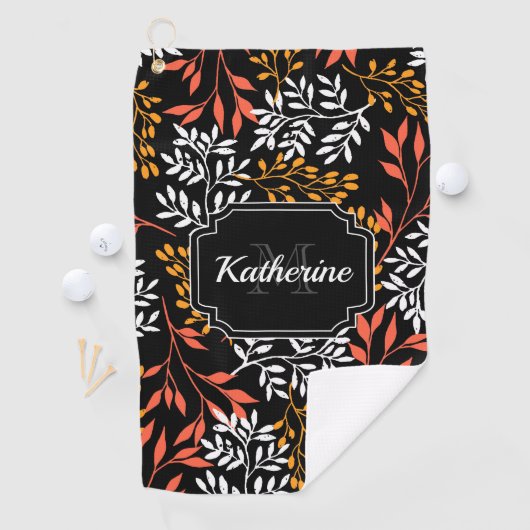 Serviette De Golf Flore rétro (En situation)