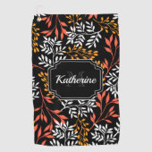 Serviette De Golf Flore rétro (Devant)