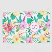 Serviette De Golf Flore tropicale personnalisée (Horizontal)